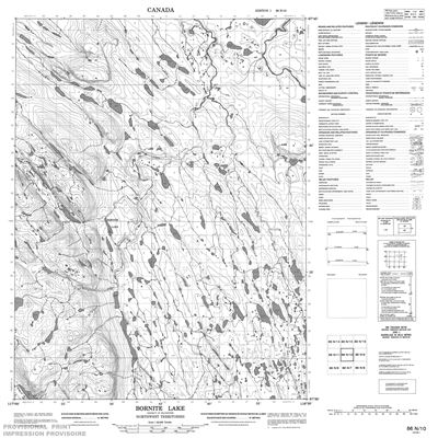 086N10 - BORNITE LAKE - Topographic Map