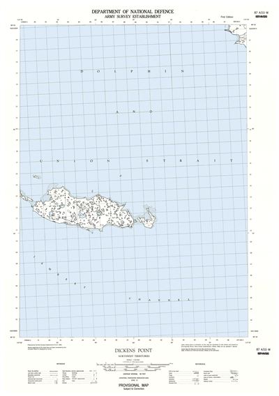 087A10W - DICKENS POINT - Topographic Map