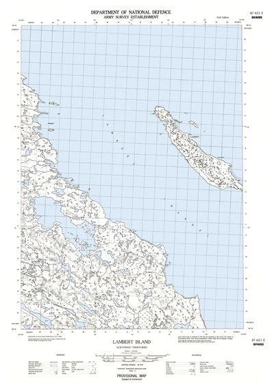 087A11E - LAMBERT ISLAND - Topographic Map