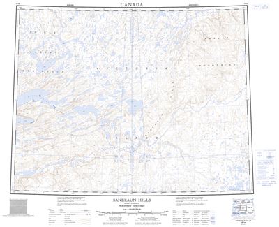 087H - SANERAUN HILLS - Topographic Map