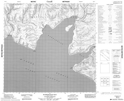 088G01 - WARRINGTON BAY - Topographic Map