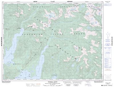 092F05 - BEDWELL RIVER - Topographic Map