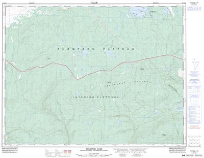 092H16 - PARADISE LAKE - Topographic Map