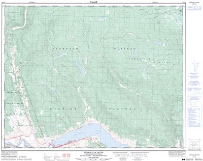 092I15 - TRANQUILLE RIVER - Topographic Map