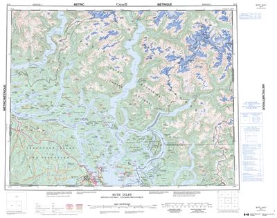 092K - BUTE INLET - Topographic Map