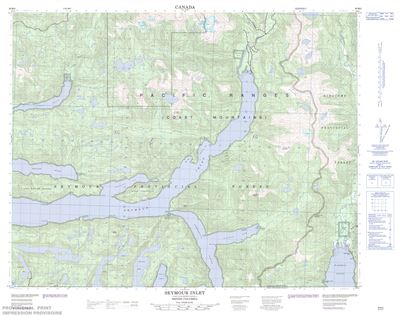 092M02 - SEYMOUR INLET - Topographic Map