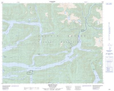 092M06 - SMITH INLET - Topographic Map