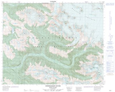 092M16 - SHEEMAHANT RIVER - Topographic Map