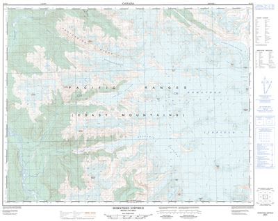 092N02 - HOMATHKO ICEFIELD - Topographic Map