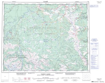 092O - TASEKO LAKES - Topographic Map