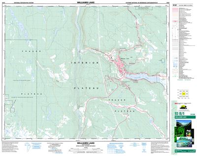 093B01 - WILLIAMS LAKE - Topographic Map