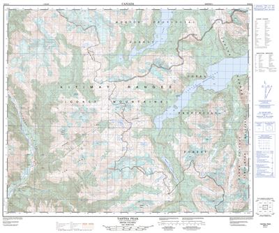 093E12 - TAHTSA PEAK - Topographic Map