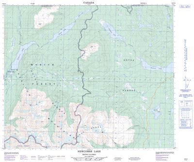093E14 - NEWCOMBE LAKE - Topographic Map