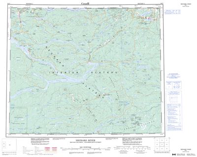 093F - NECHAKO RIVER - Topographic Map