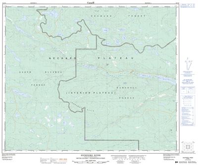 093F08 - EUCHINIKO RIVER - Topographic Map