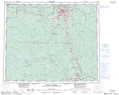 093G - PRINCE GEORGE - Topographic Map