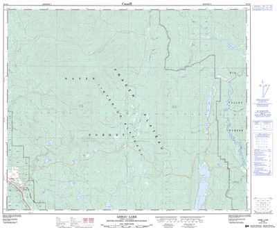 093G08 - AHBAU LAKE - Topographic Map