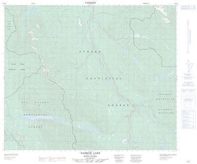 093H12 - NARROW LAKE - Topographic Map