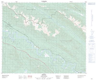 093H14 - PENNY - Topographic Map