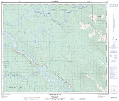 093I04 - SINCLAIR MILLS - Topographic Map