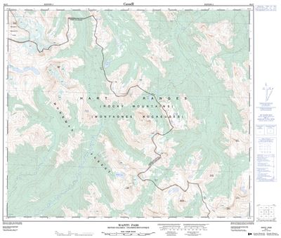 093I07 - WAPITI PASS - Topographic Map