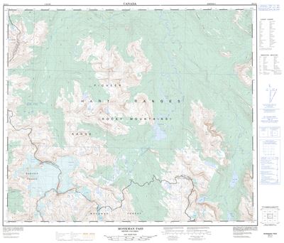 093I11 - MONKMAN PASS - Topographic Map