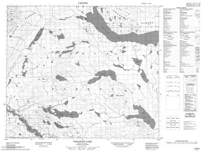 093N03 - TAKATOOT LAKE - Topographic Map