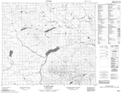 093N07 - KLAWLI LAKE - Topographic Map