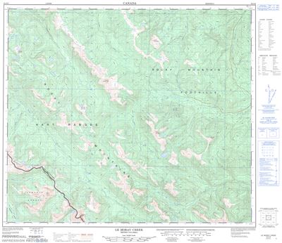 093O08 - LE MORAY CREEK - Topographic Map