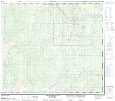 093O16 - PORTAGE MOUNTAIN - Topographic Map