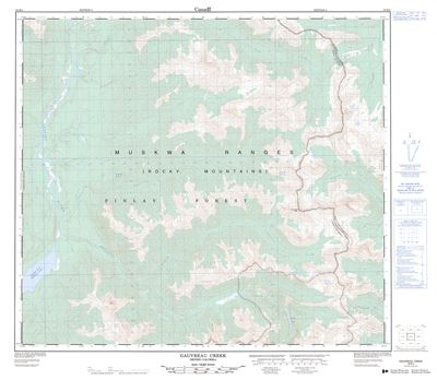094B05 - GAUVREAU CREEK - Topographic Map