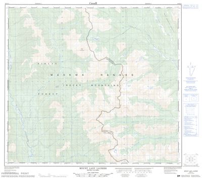 094B12 - MOUNT LADY LAURIER - Topographic Map