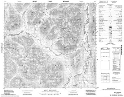 094E07 - MOUNT KATHARINE - Topographic Map