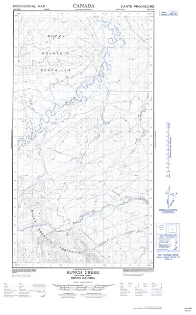 094G14W - BUNCH CREEK - Topographic Map