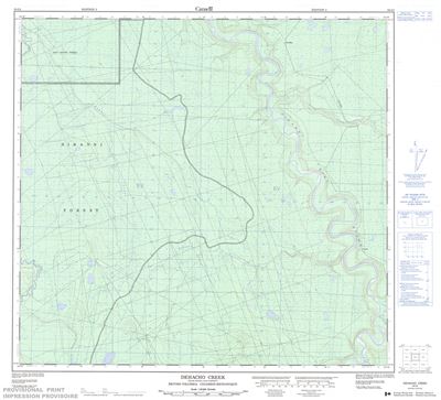 094I04 - DEHACHO CREEK - Topographic Map