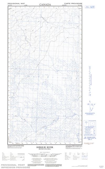 094I16W - SHEKILIE RIVER - Topographic Map