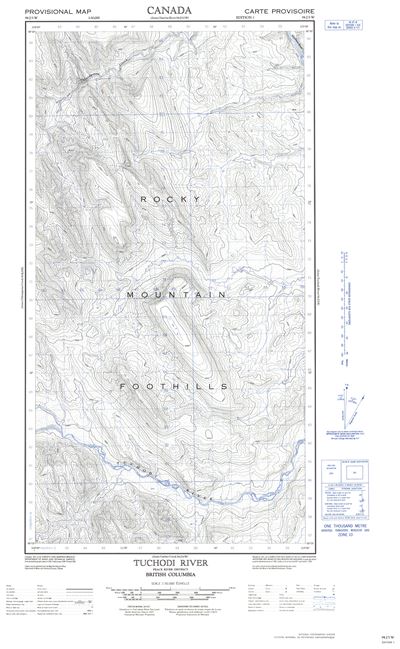 094J05W - TUCHODI RIVER - Topographic Map