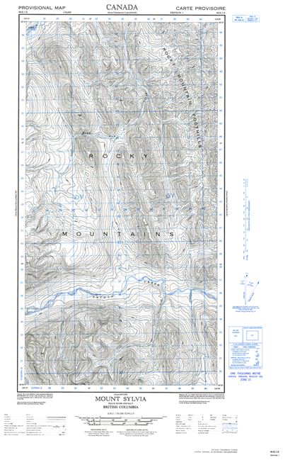 094K01E - MOUNT SYLVIA - Topographic Map