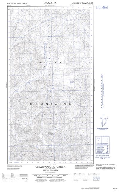 094K08W - CHLOTAPECTA CREEK - Topographic Map