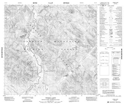 094L13 - MOODIE LAKES - Topographic Map