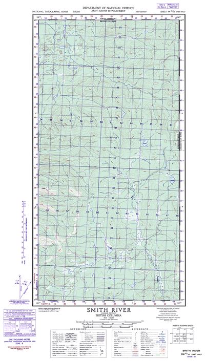 094M16E - SMITH RIVER - Topographic Map