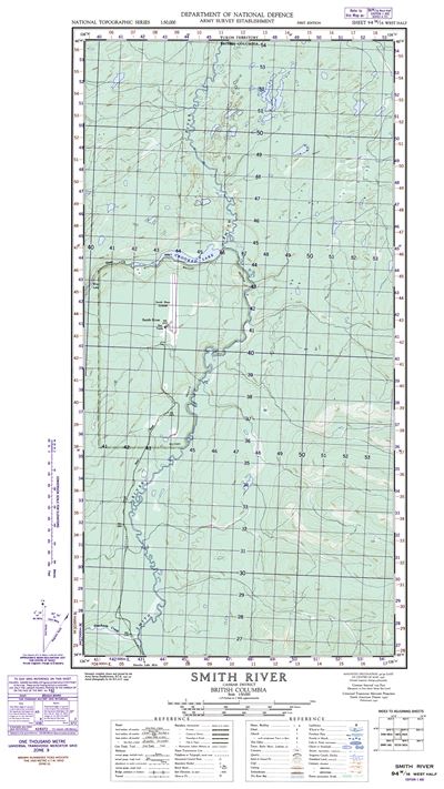 094M16W - SMITH RIVER - Topographic Map