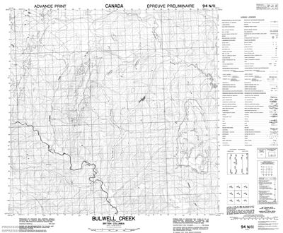 094N11 - BULWELL CREEK - Topographic Map