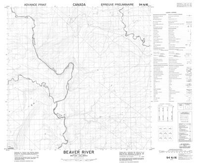 094N16 - BEAVER RIVER - Topographic Map