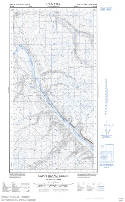 094O05W - CAPOT-BLANC CREEK - Topographic Map