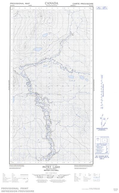 094O06E - PATRY LAKE - Topographic Map