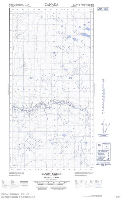 094O13E - SANDY CREEK - Topographic Map