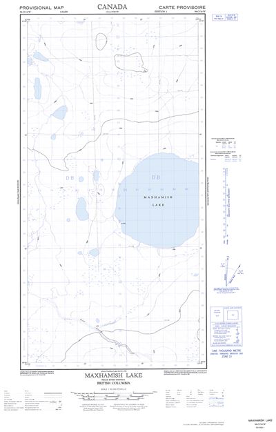 094O14W - MAXHAMISH LAKE - Topographic Map