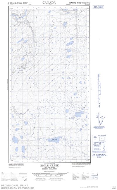 094O15E - EMILE CREEK - Topographic Map