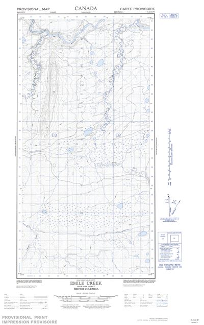 094O15W - EMILE CREEK - Topographic Map